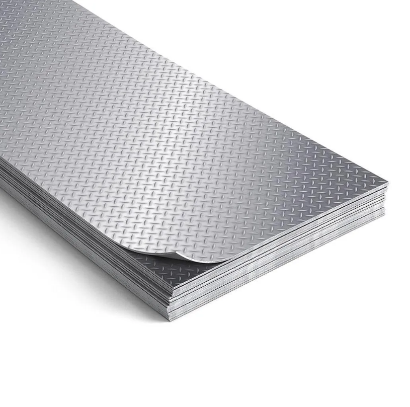 Лист рифлений нержавіючий 304 1,0 (1,0х2,0) BA+PVC IS000001145 фото